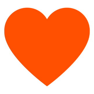 Heart Decal (Orange)